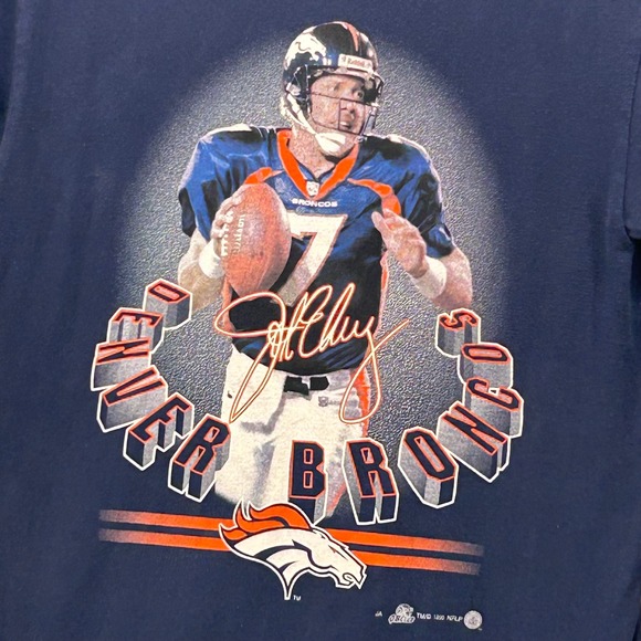 John‎ Elway Shirt Mens Medium Denver Broncos 7 NFL Football T-Shirt Medium - Picture 1 of 13